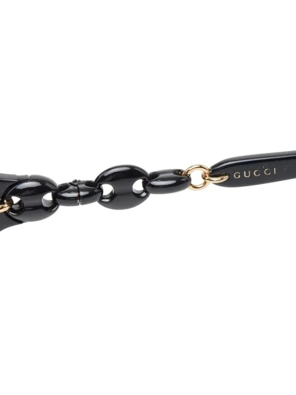 Gucci Marina Chain Gradient Lens Sunglasses Black Acetate Eyewear